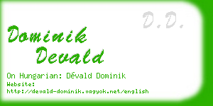 dominik devald business card