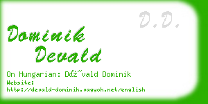 dominik devald business card